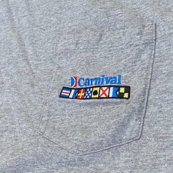 Vintage Carnival Cruise Embroidered Pocket Tee - Picture 1 of 6